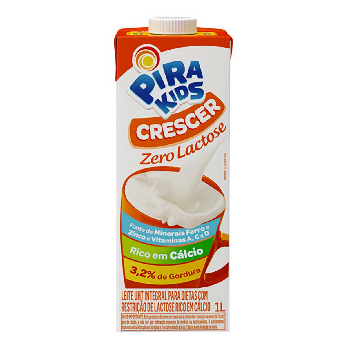 Leite Integral Pirakids Crescer Zero Lactose 1 Litro