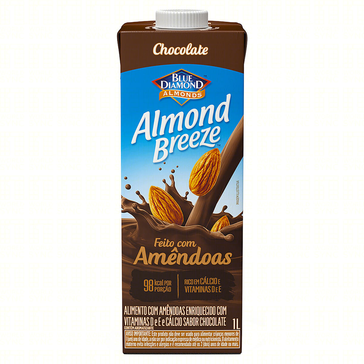 Bebida à Base de Amêndoa Chocolate Blue Diamond Almond Breeze Caixa 1 L