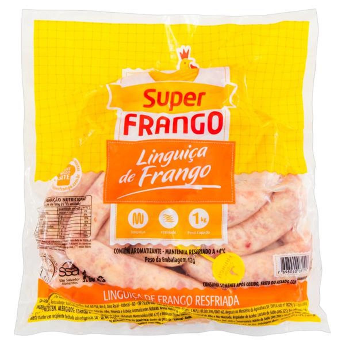 Linguiça de Frango Fina Super Frango 1 kg