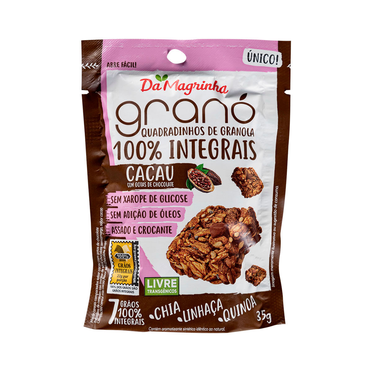 Pipoca Pronta Integral Caramelo e Coco Da Magrinha Pouch 50g