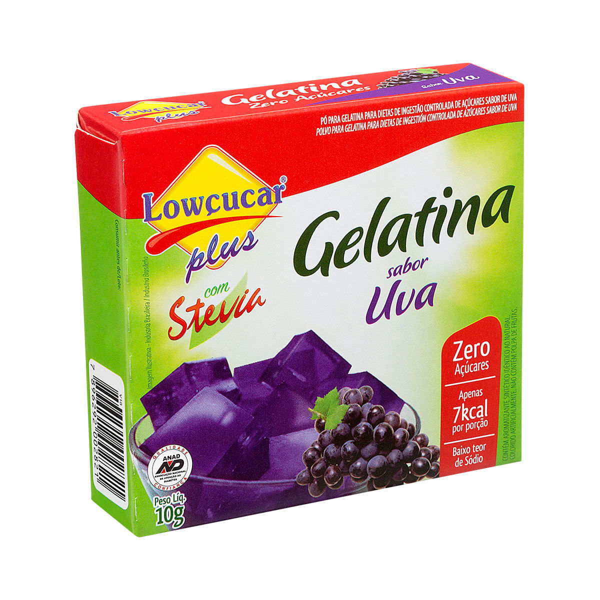 Gelatina Zero Lowcucar uva 10g