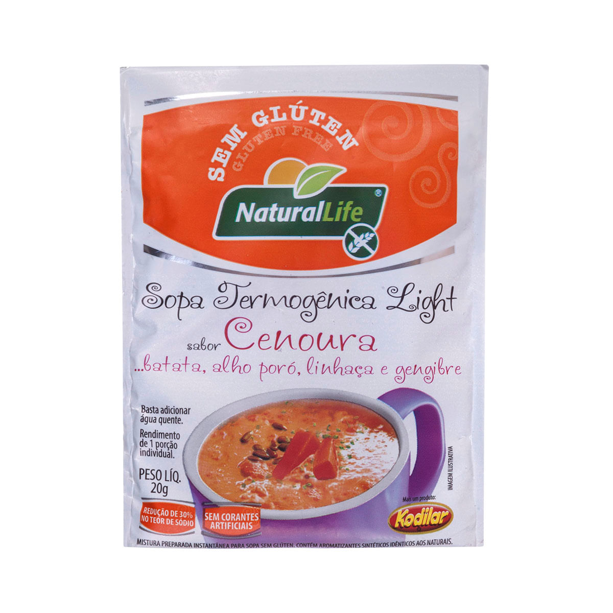 Sopa Termogênica Light Cenoura Kodilar Natural Life 20 g