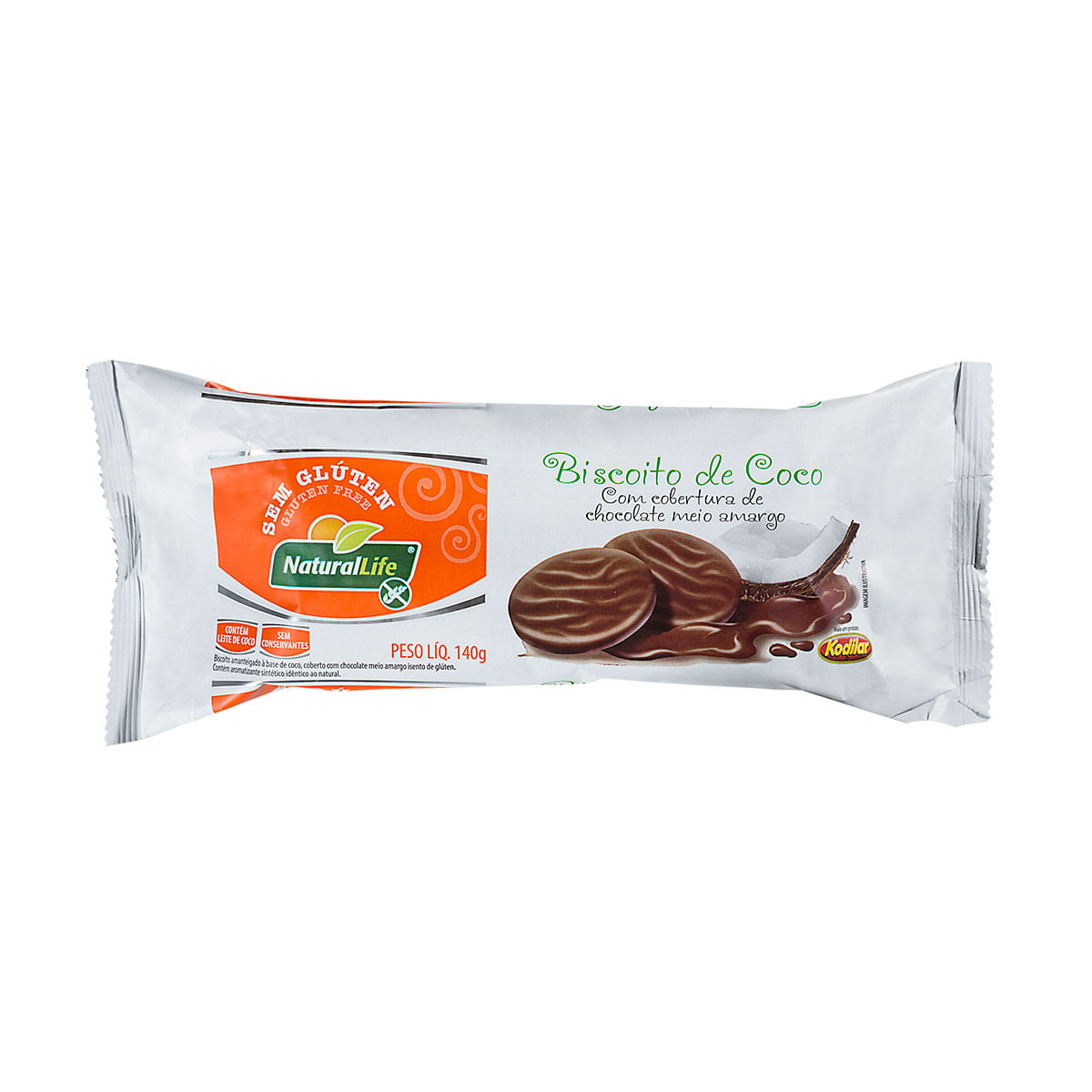 Biscoito Doce Coco com Chocolate Naturallife sem Glúten 140g