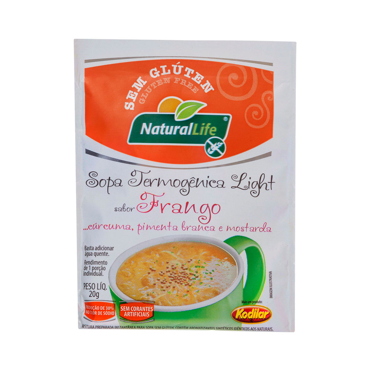 Sopa Termogênica Sabor Frango Natural Life Light Sem Glúten 20g