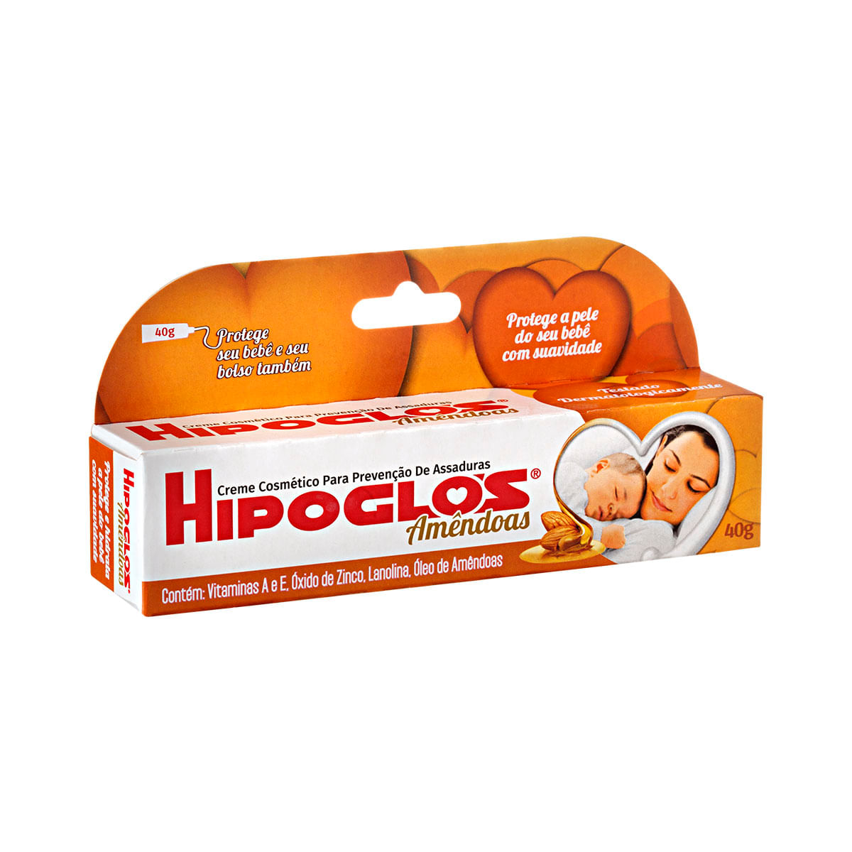 Creme preventivo contra assaduras Hipoglos Amêndoas 40 g