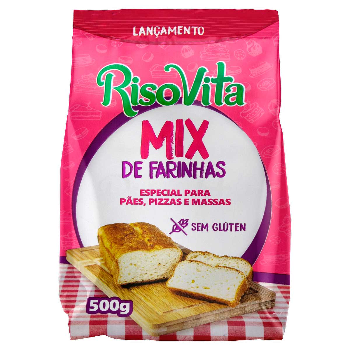 Mix de Farinhas Especial para Pães, Pizzas e Massas sem Glúten RisoVita Pacote 500 g