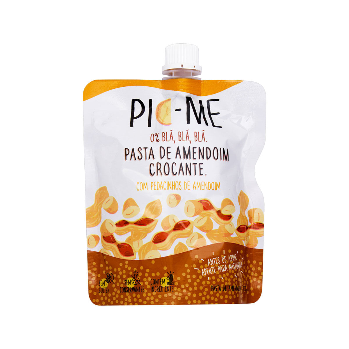 Pasta de Amendoim Crocante Pic-Me Squeeze 200g