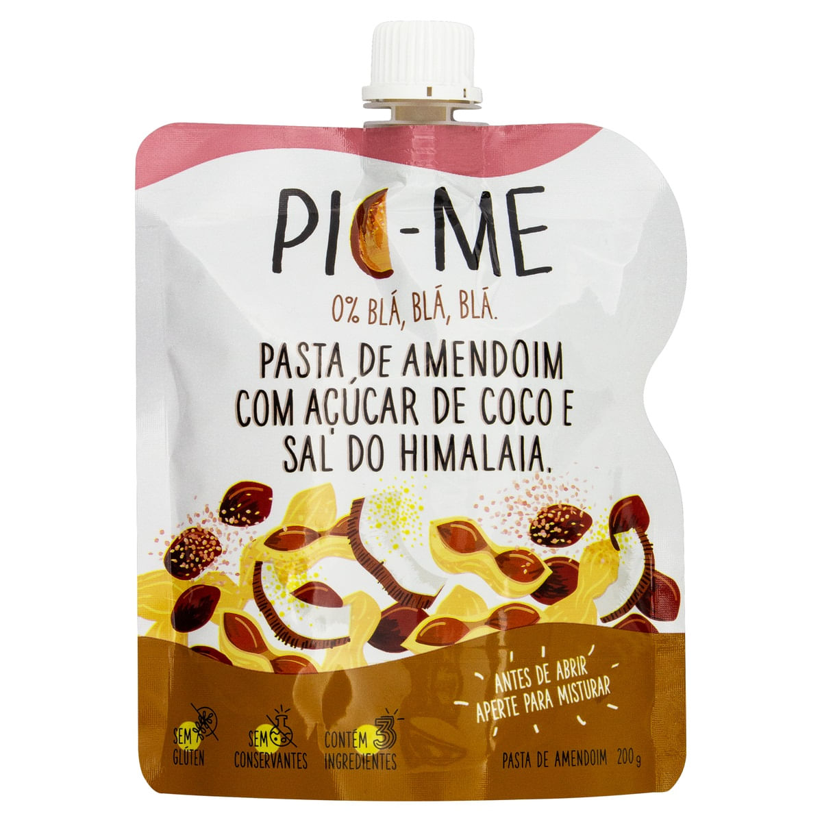 Doce de Amendoim Cremoso Sem Glúten Pic-Me 200g