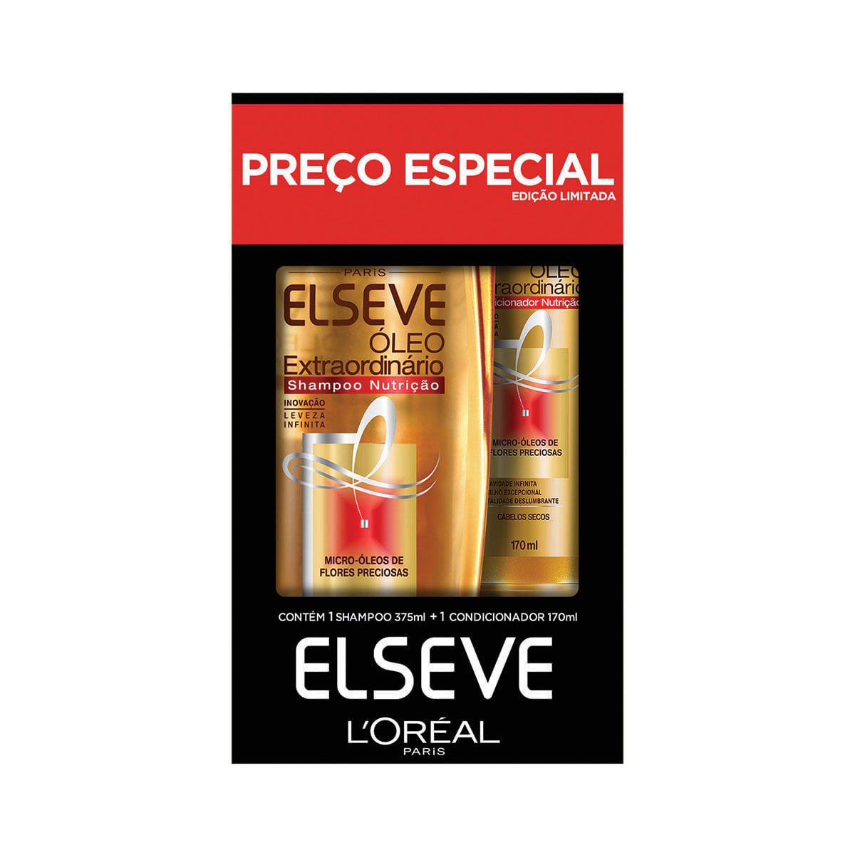 ELSEVE KIT OL EXTRA SH375ML+CD170ML