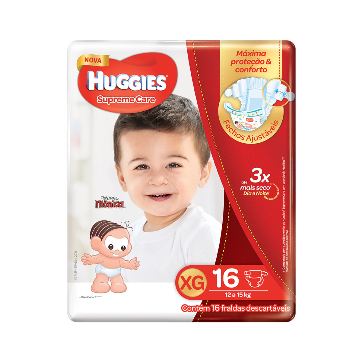 Fralda Huggies XG Supreme Care Jumbo 16 Unidades