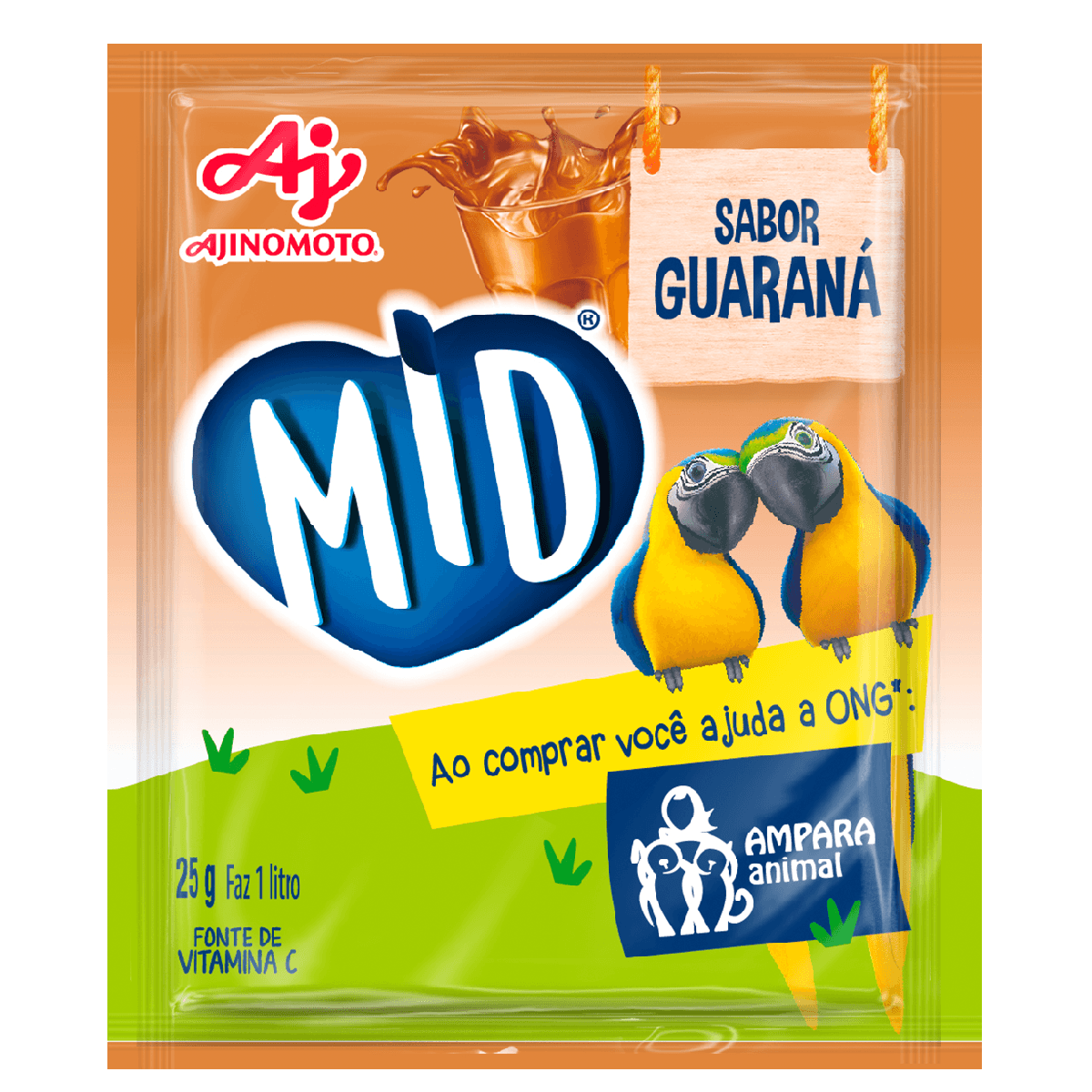 Refresco em Pó Mid Guaraná 25g