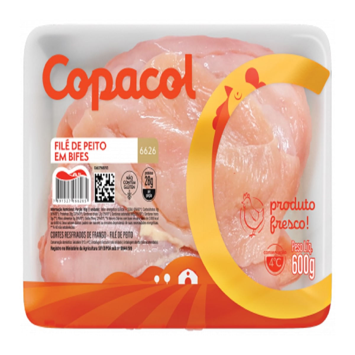 Filé de Peito de Frango em Bifes Resfriado Copacol 600 g