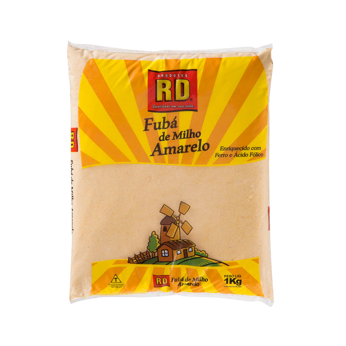 Fubá de Milho Amarelo Produtos RD 1Kg