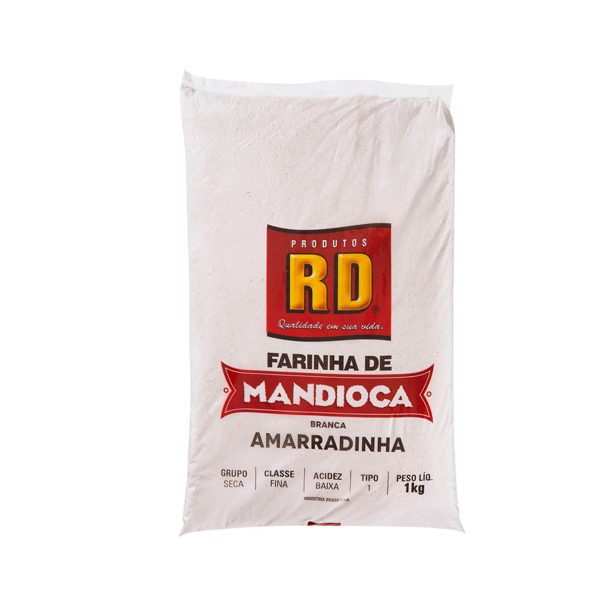 Farinha de Mandioca Branca Amarradinha Produtos RD 1Kg