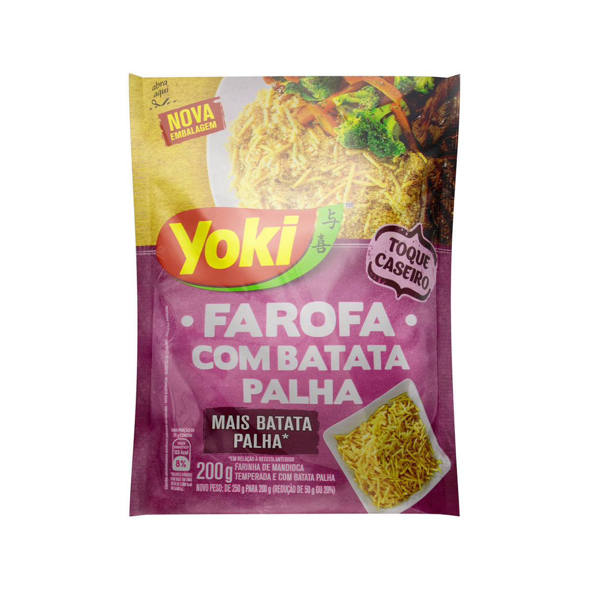 Farofa de Mandioca com Batata Palha Yoki Pacote 200g