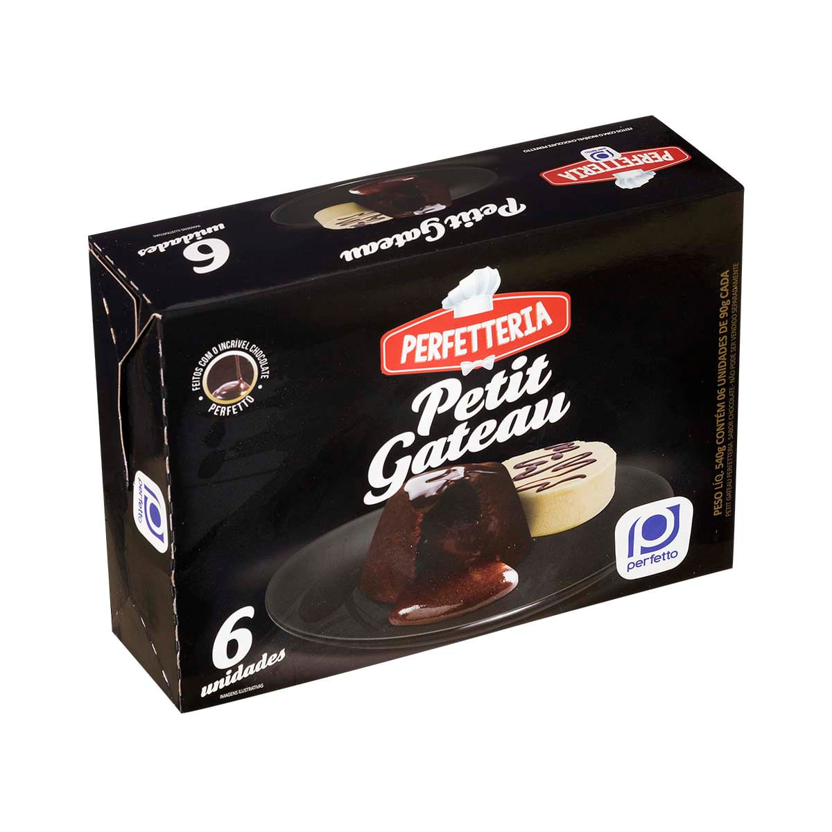 Petit Gateau de Chocolate Perfetto 540g 6 Unidades