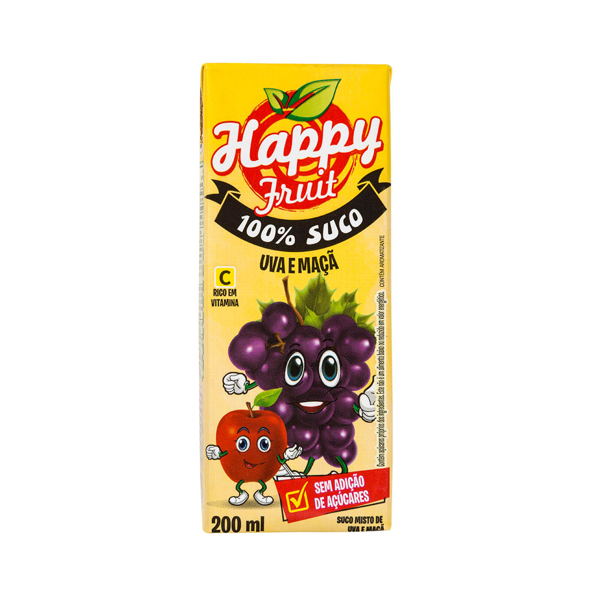 Suco Misto de Uva e Maça Happy Fruit 200ml