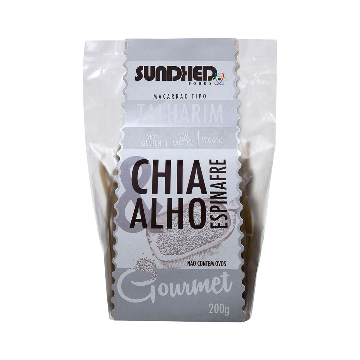 Macarrão Talharim com Chia, Alho e Espinafre Vegano Sunhead 200g