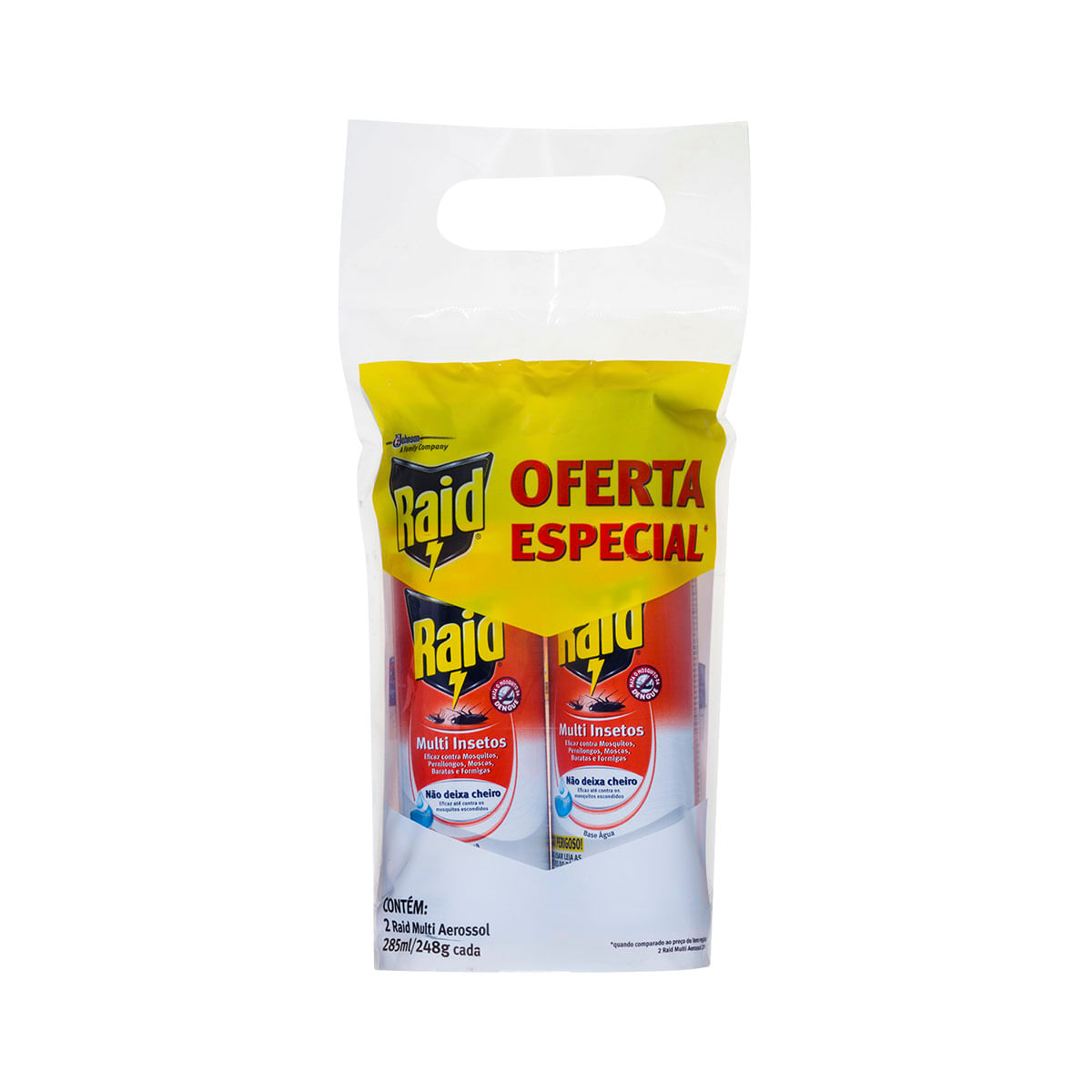 Inseticida Raid Aerosol 285ml 2 Unidades