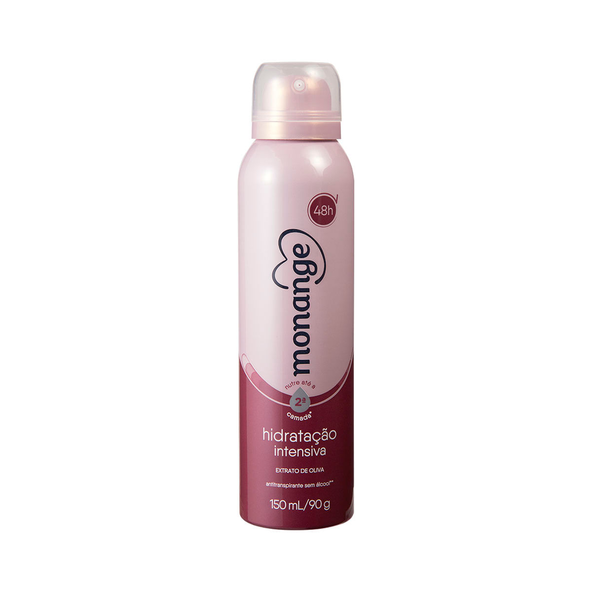 Desodorante aerossol feminino Monange HIdratação Intensiva com Extrato de Oliva - 150 ml/90 g