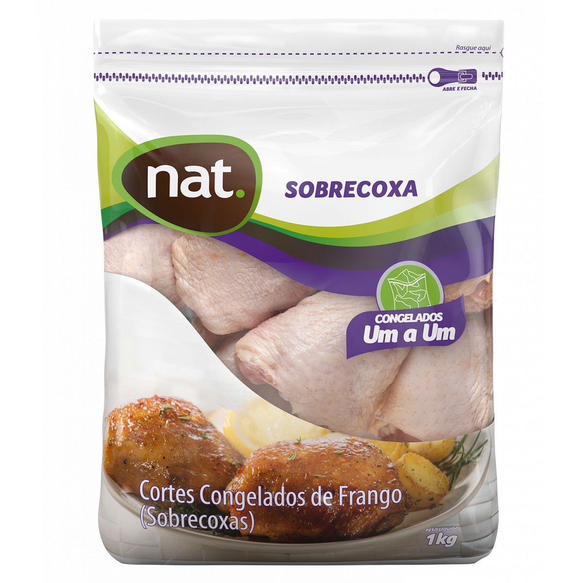 Sobrecoxa de Frango Congelado Nat 1 kg