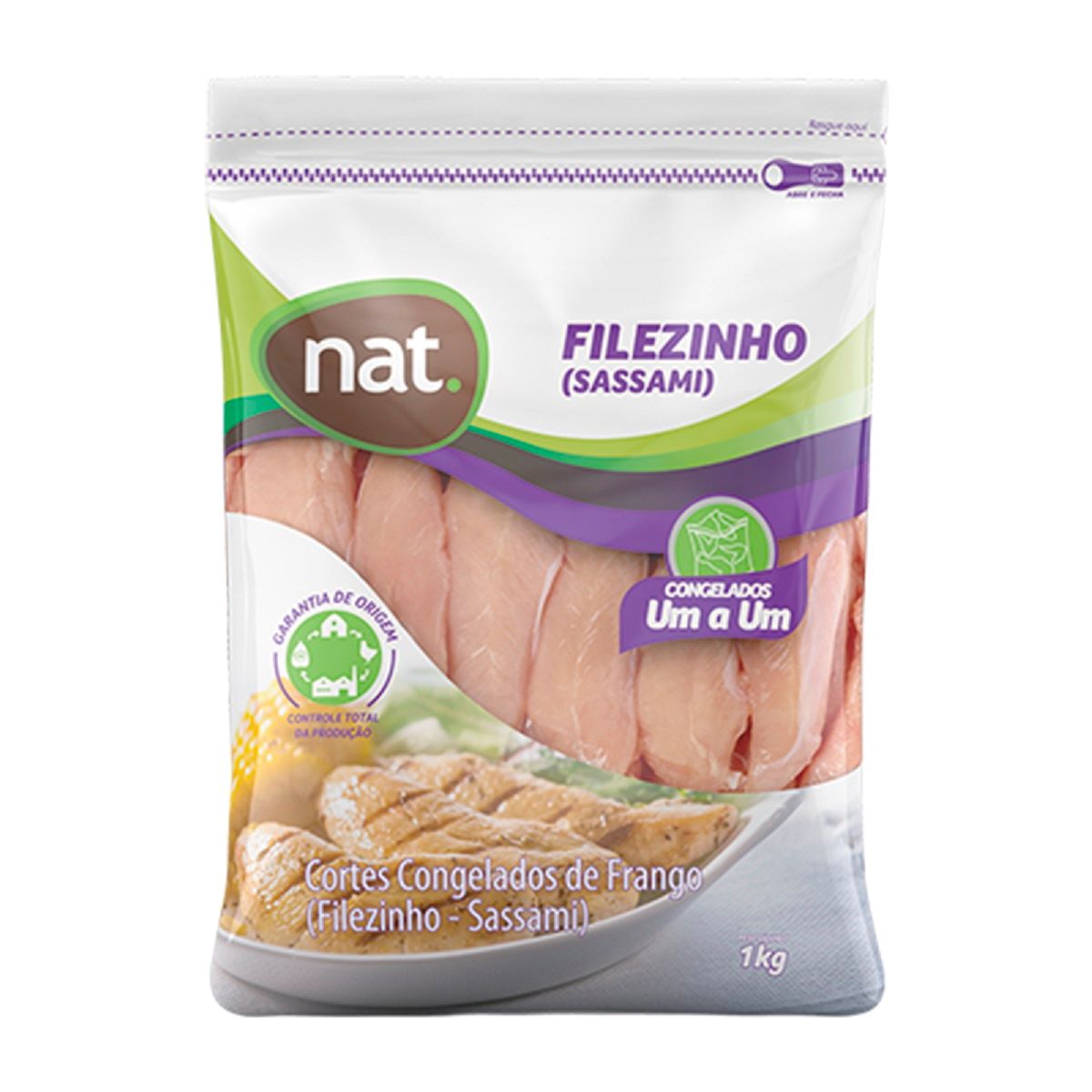 Filé de Peito de Frango Filezinho Congelado Nat 1 kg