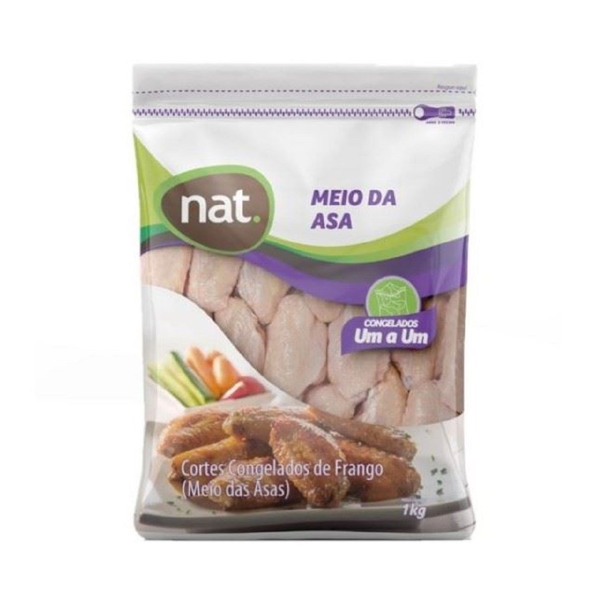 Meio da Asa de Frango Congelado Nat 1 kg