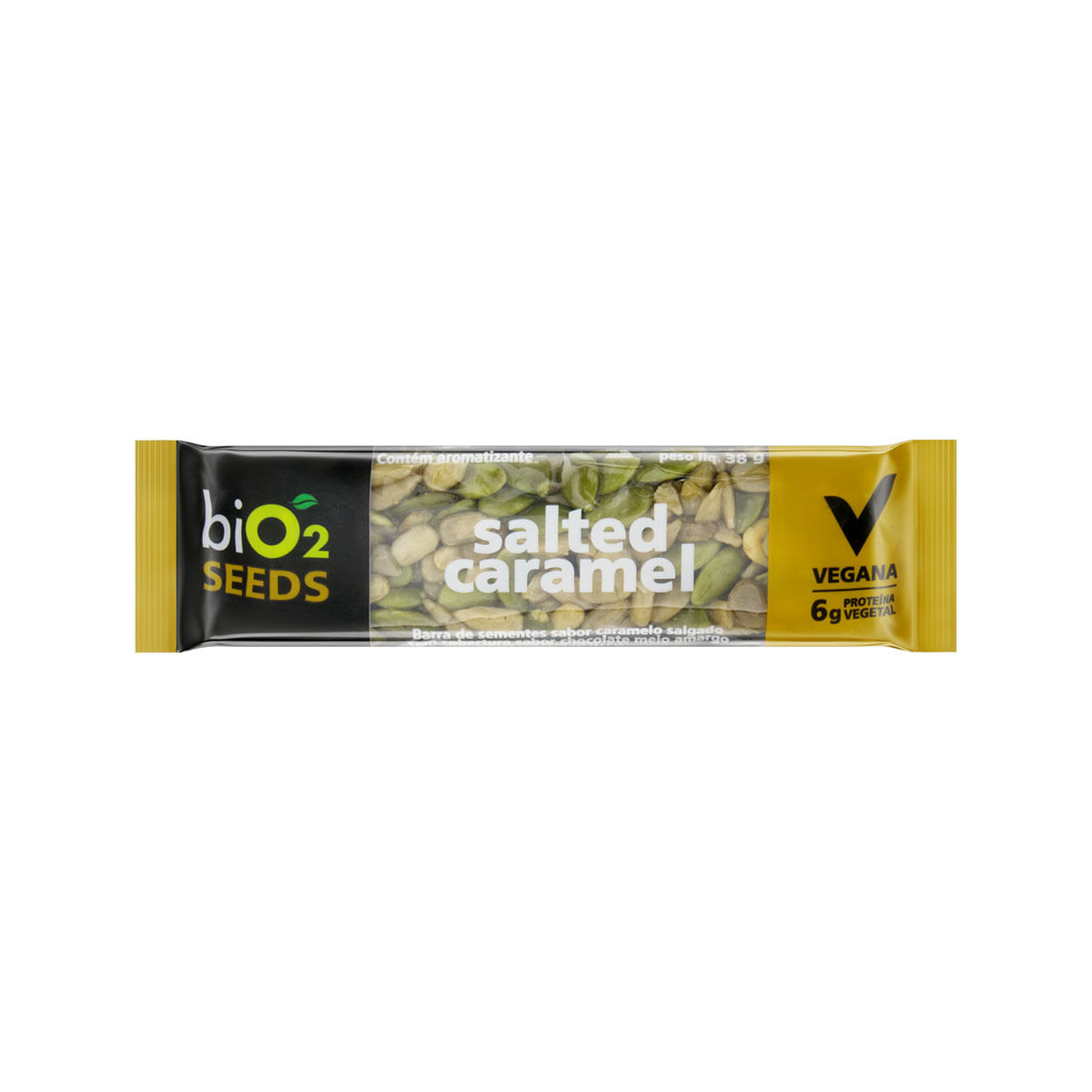 Barra de Sementes Salted Caramel biO2 Seeds Pacote 38g