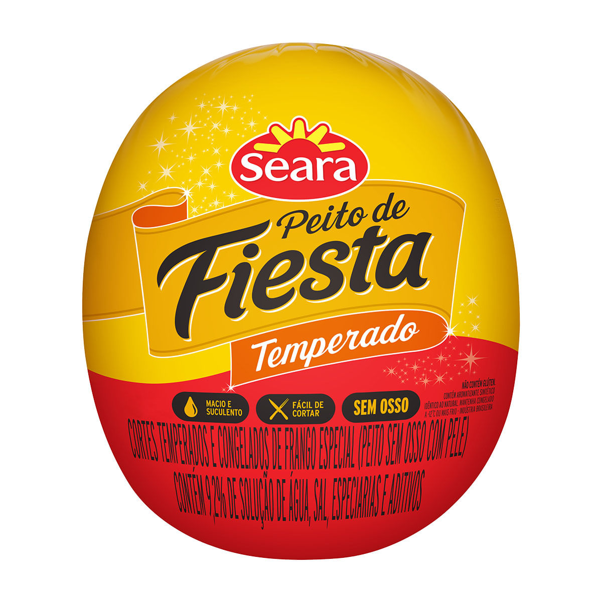 Peito de Frango Fiesta Temperado Congelado sem Osso Seara 1,2Kg