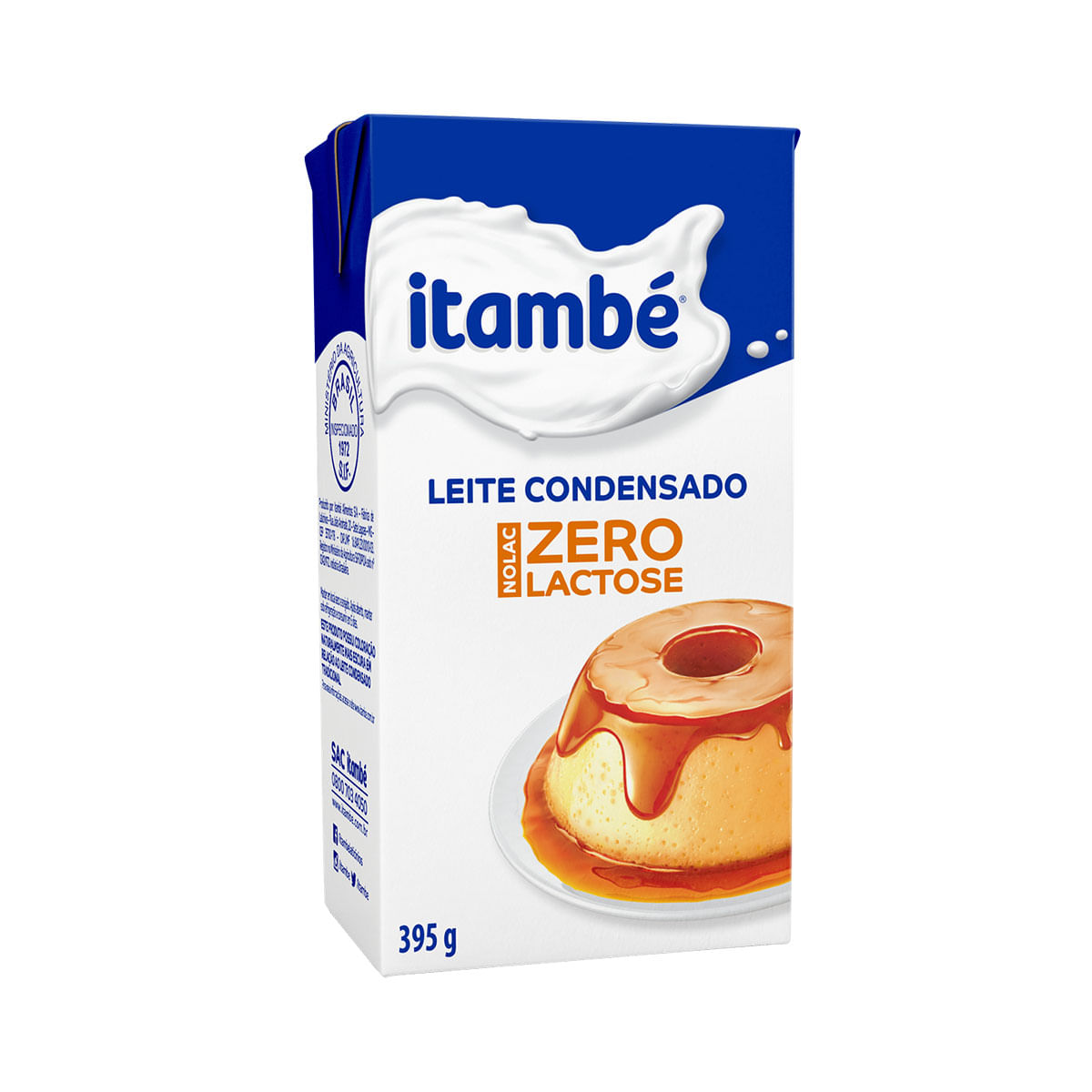 Leite condensado zero lactose Itambé Nolac 395g