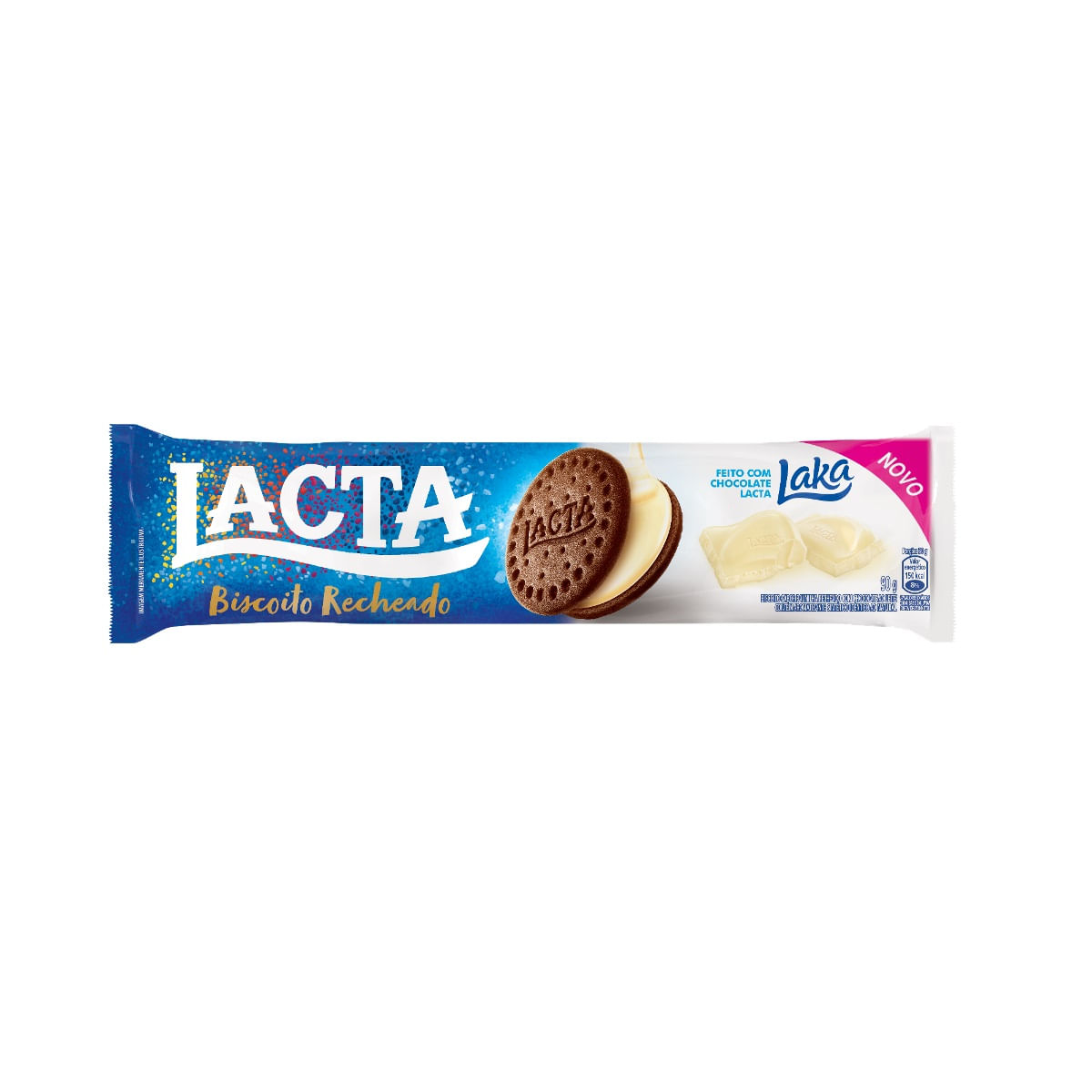 Biscoito Recheado Chocolate Branco Lacta 90g