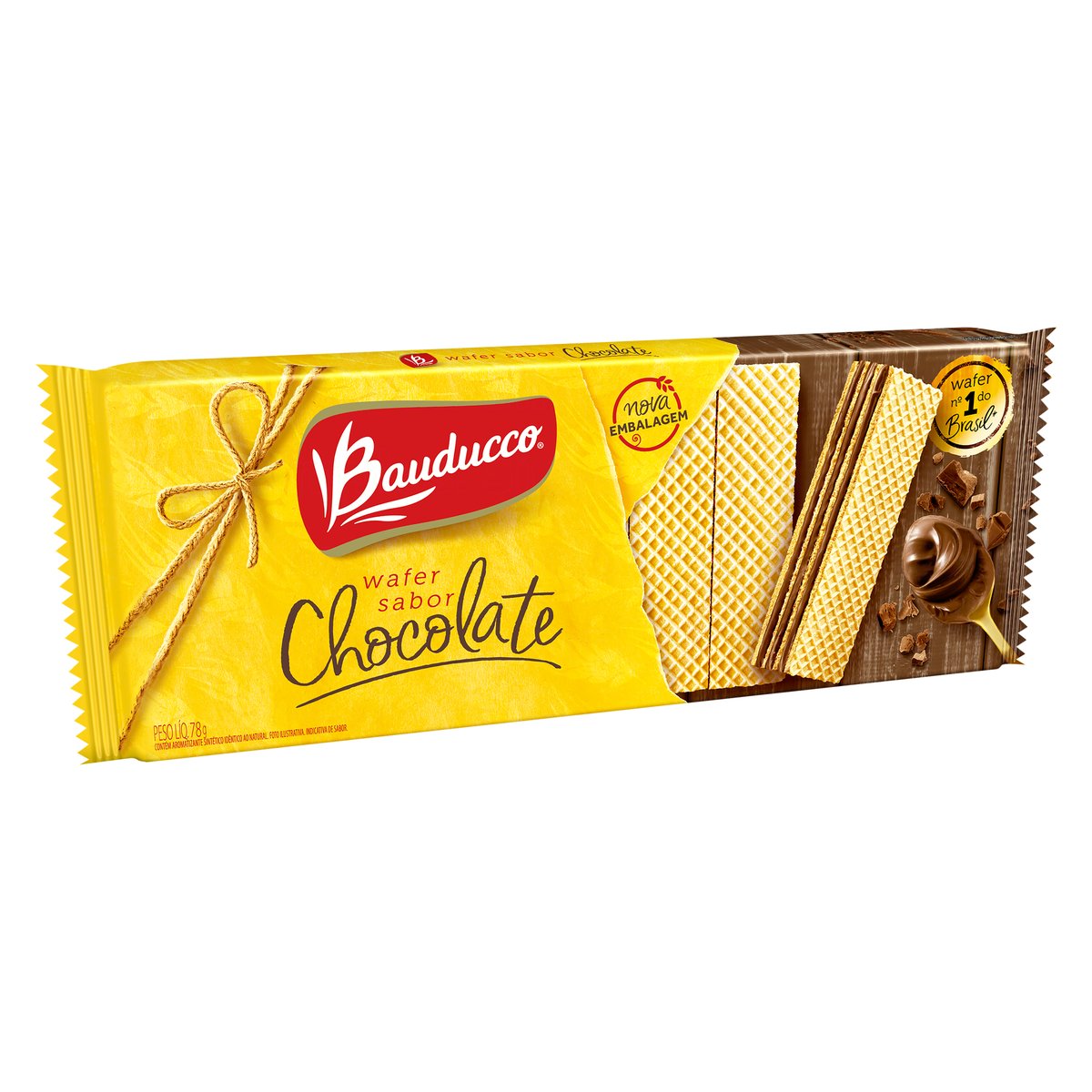 Wafer Recheio Chocolate Bauducco 78 g