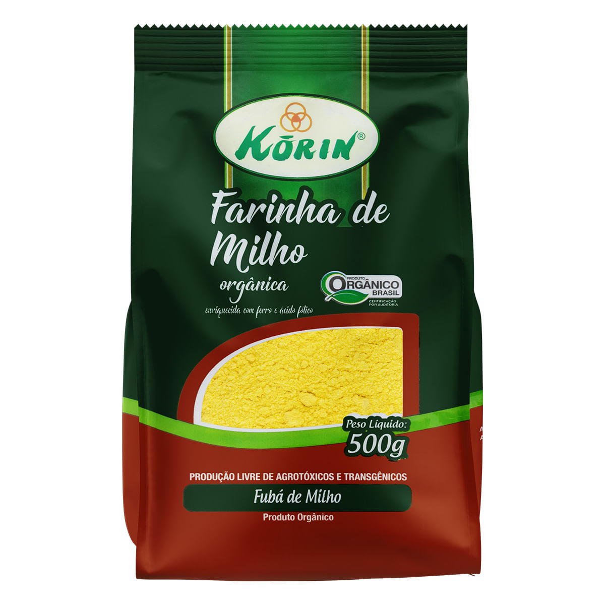 Farinha de Milho Orgânico Korin Pacote 500 g