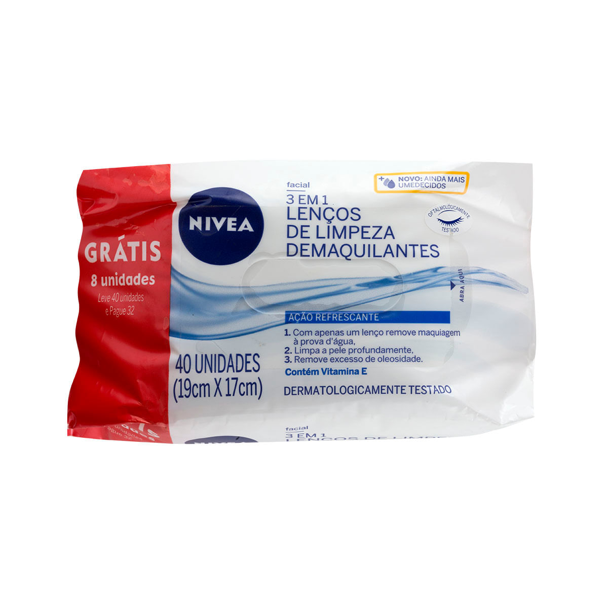 Lenço Umedecido Demaquilante Nivea 40 Unidades