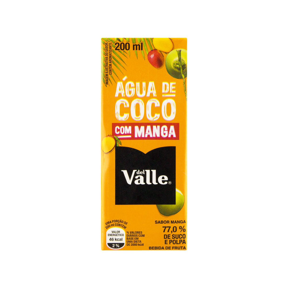 Água de Coco Sabor Manga Del Valle 200ml