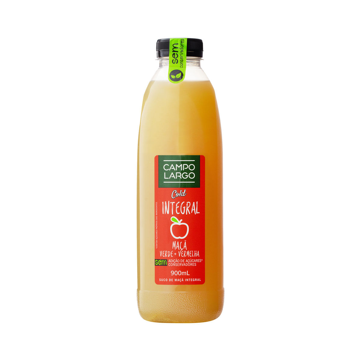 Suco Integral Maçã Campo Largo Cold Garrafa 900ml