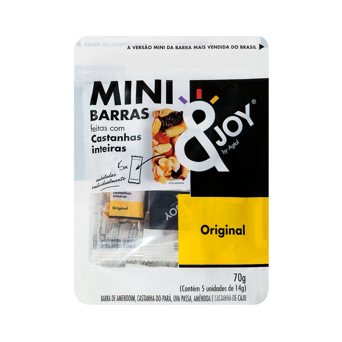 Mini Barra de Cereal Original Ejoy 5 Unidades 75g