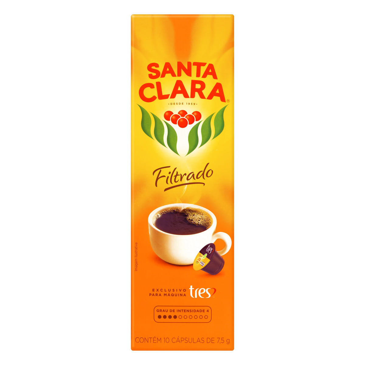 Café Cápsula Santa Clara Caixa 75 g 10 unidades