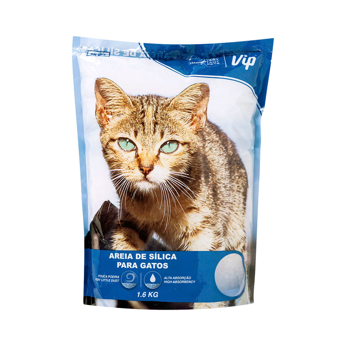 Areia de Sílica para Gatos Vip 1,6kg