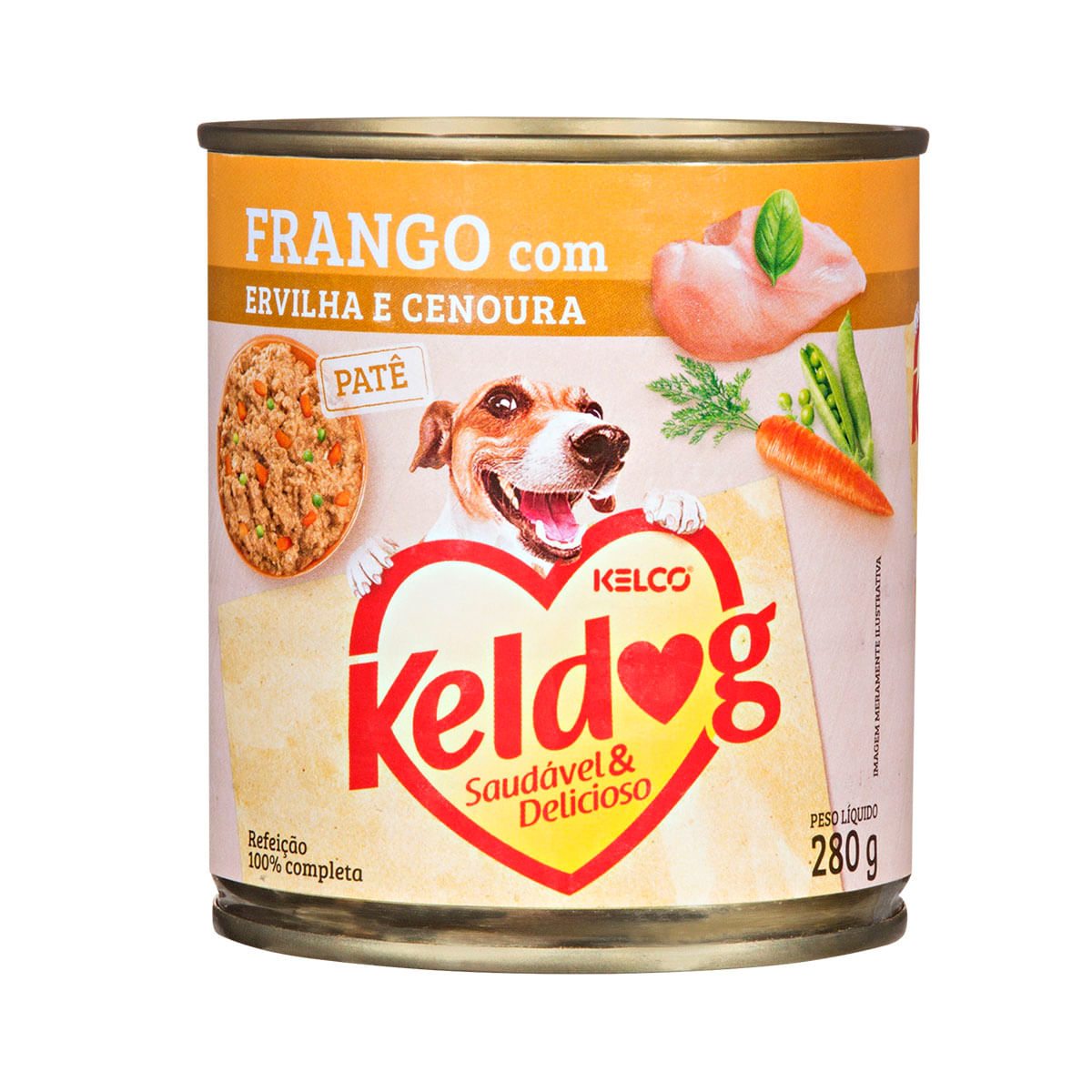 Ração Úmida de Frango com Ervilha e Cenoura Keldog 280g