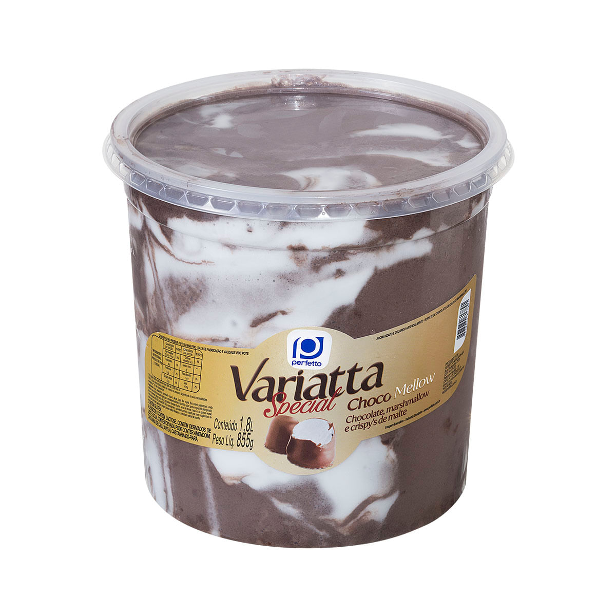 Sorvete Chocolate e Marshmallow Variatta Special Perfetto 1,8 Litros