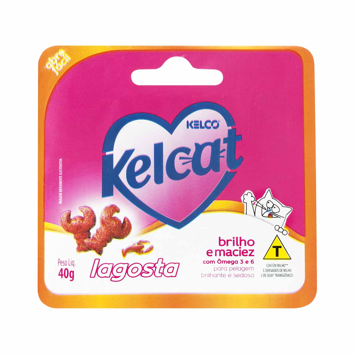 Snacks de Lagostas para Gatos Adultos Kelcat 40g