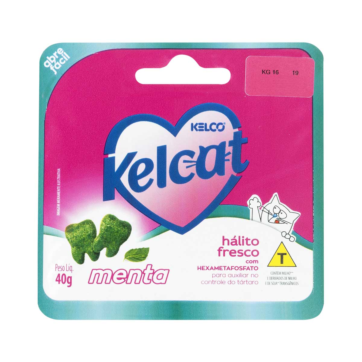 Snacks de Menta para Gatos Adultos Kelcat 40g