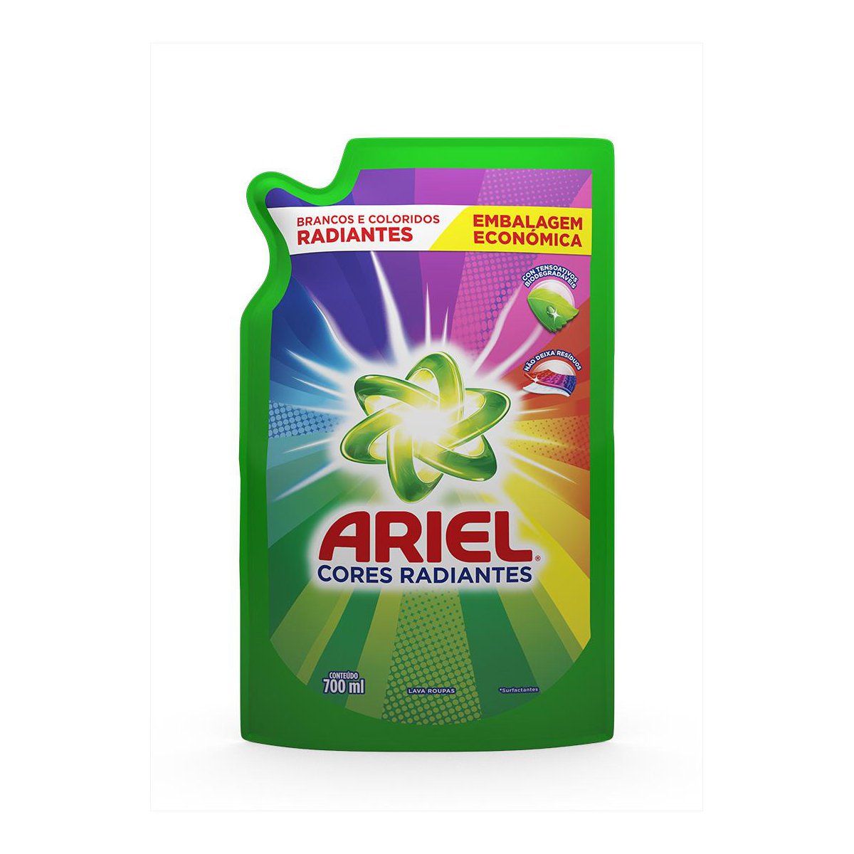 Refil Sabão Líquido Ariel Cores Radiantes 700ml