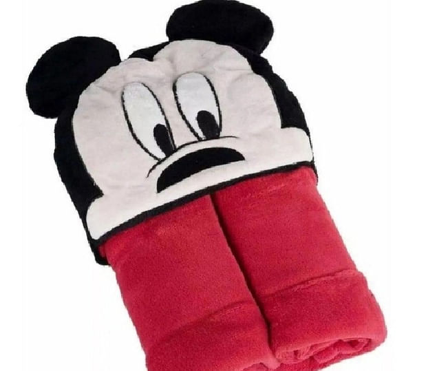 Manta Com Capuz Disney Mickey Mouse