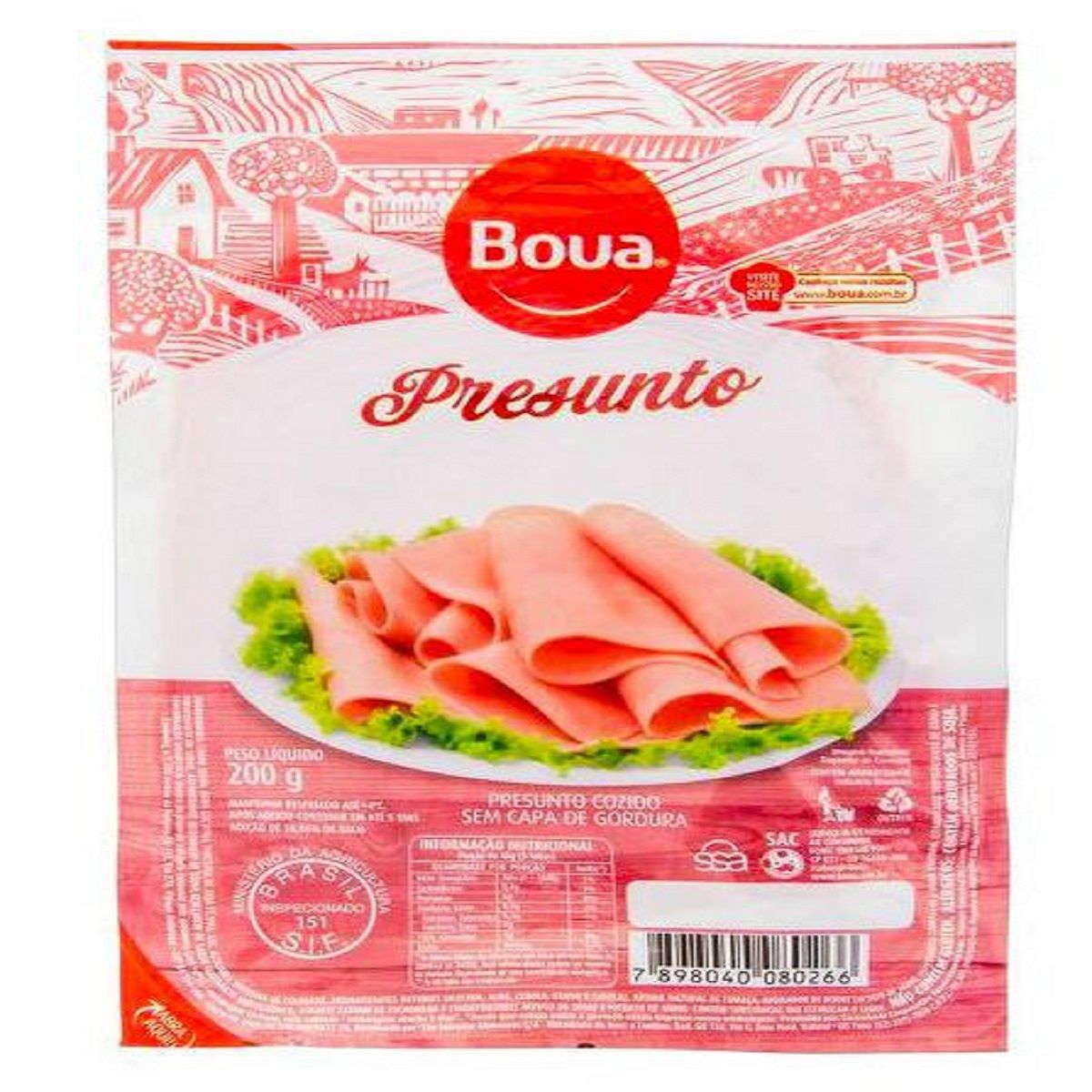 Presunto Fatiado Boua 200 g