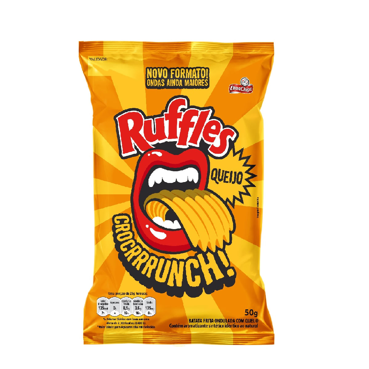 Batata Frita Elma Chips Queijo Ruffles 50g