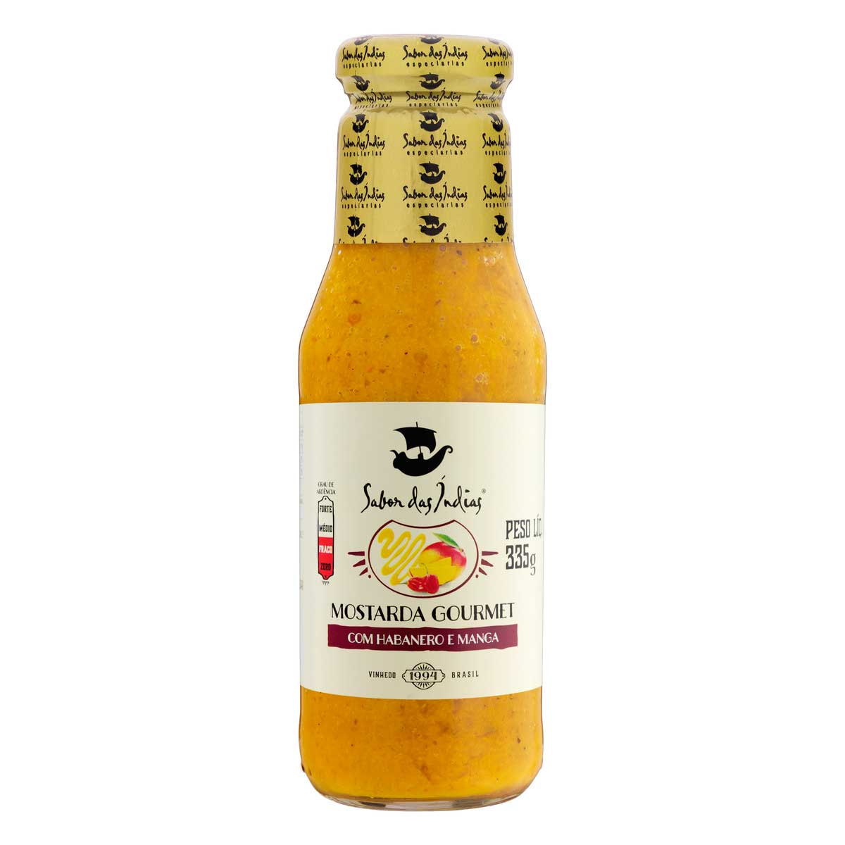 Mostarda com Habanero e Manga Sabor das Índias Gourmet Vidro 335 g