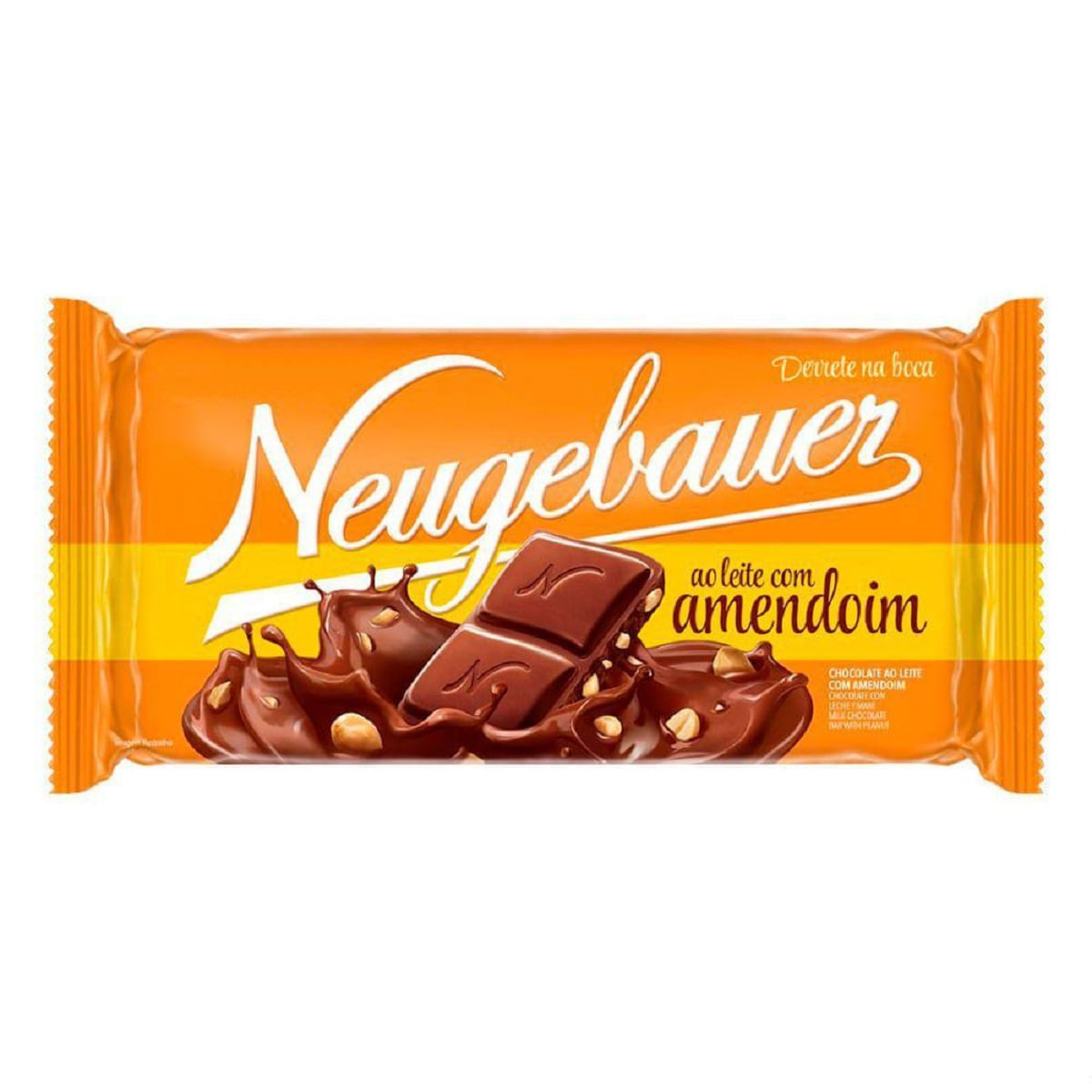 Tablete de Chocolate ao leite com Amendoim Neugebauer 90g