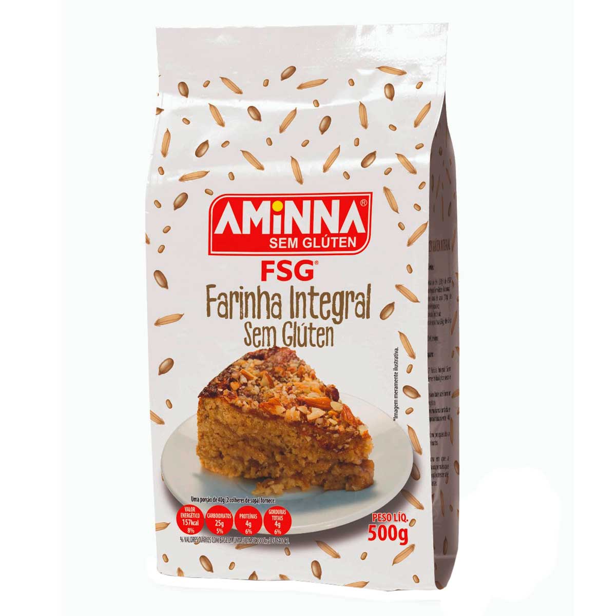 Farinha sem Glúten Integral Aminna 500 g